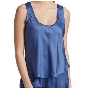 Cinq a Sept Blue Cupro Ashleigh Cami Tank Top